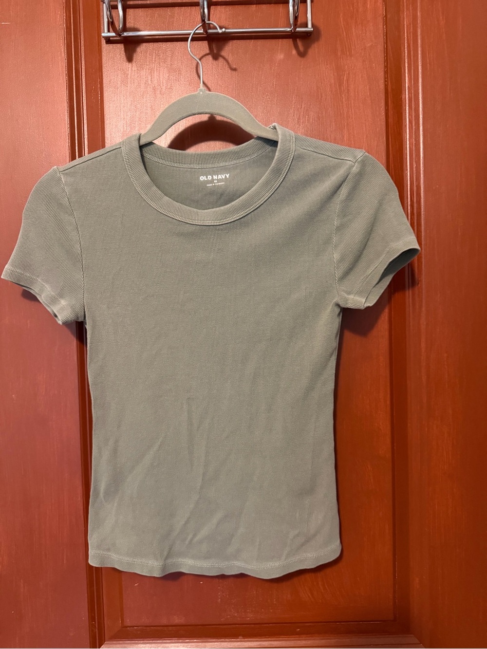 Old Navy Sage Short Sleeve Ribbed Tee